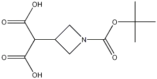 Molecular Structure of 183062-97-7 (2-(1-tert-butoxy carbonyl azetidin-3-yl) malonic acid)